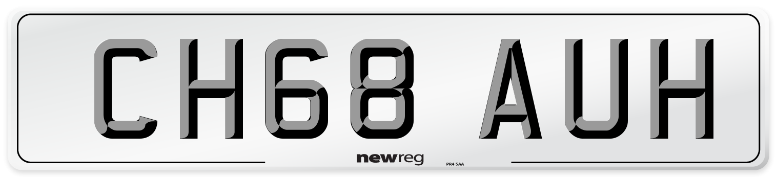 CH68 AUH Number Plate from New Reg